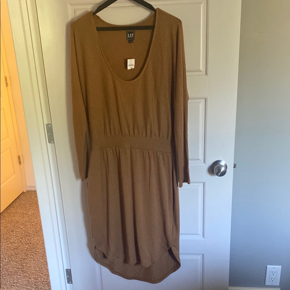 GAP Women's Tan Long Sleeve Dress